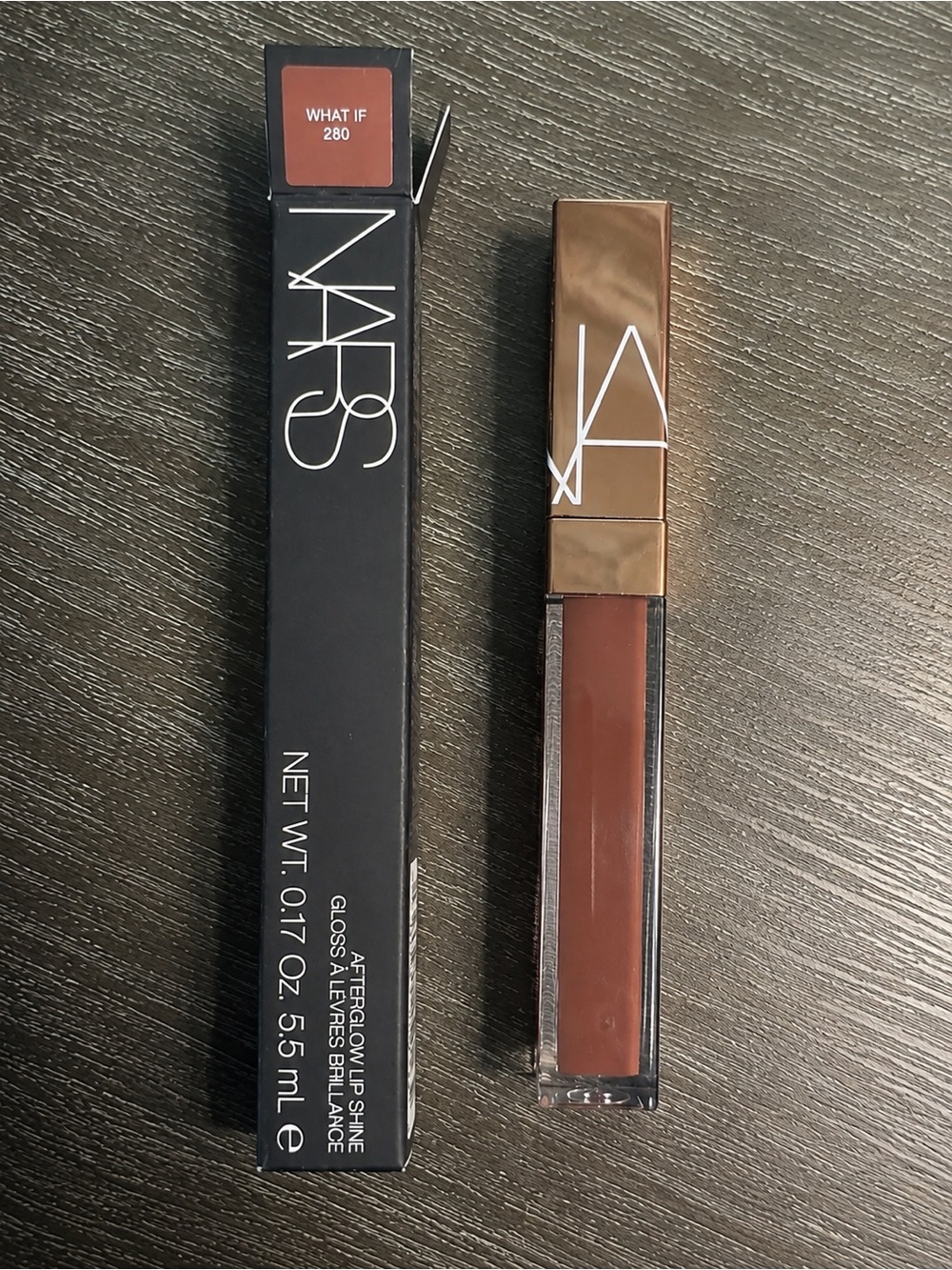 NARS Afterglow Lip Shine — What If 280 Brown Brick